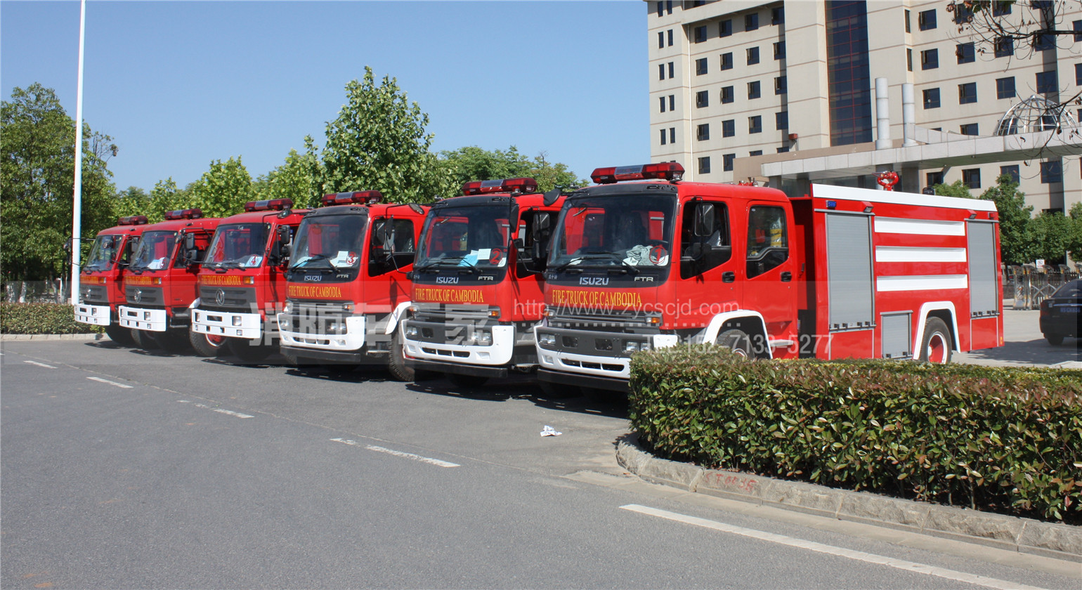 中東客戶采購6臺消防車